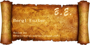 Bergl Eszter névjegykártya